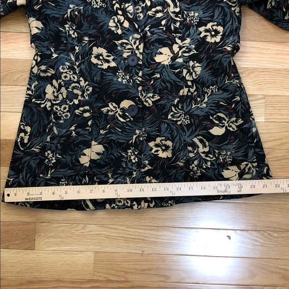 Floral Patterned Vintage Women's Blazer (V1) - Picture 13 of 13